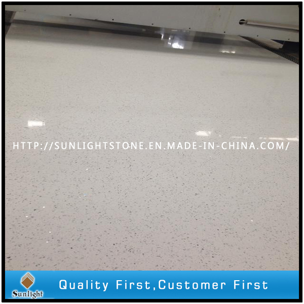 Sparkles White Artificial Quartz Stones Slabs/Quartz Producer