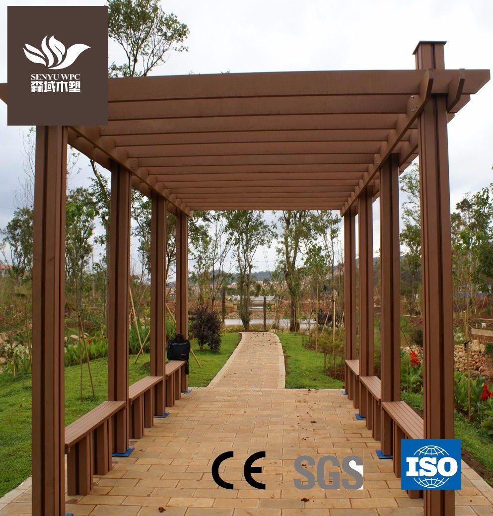 No Cracking Wood Plastic Composite Outdoor Pergola