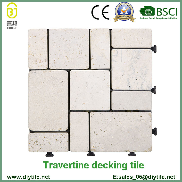 New Model Villas DIY Interlocking Floor Stone Marble Tiles