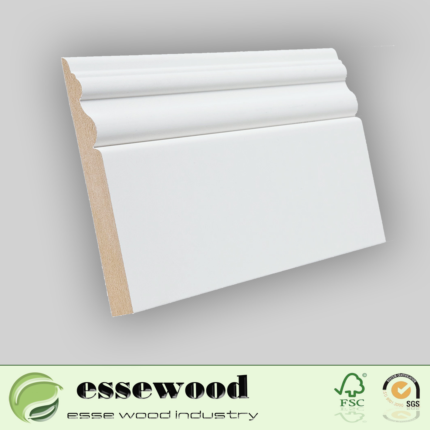 Primed MDF Baseboard / Skirting / Crown Moulding/Door Moulding for Interior Decoration