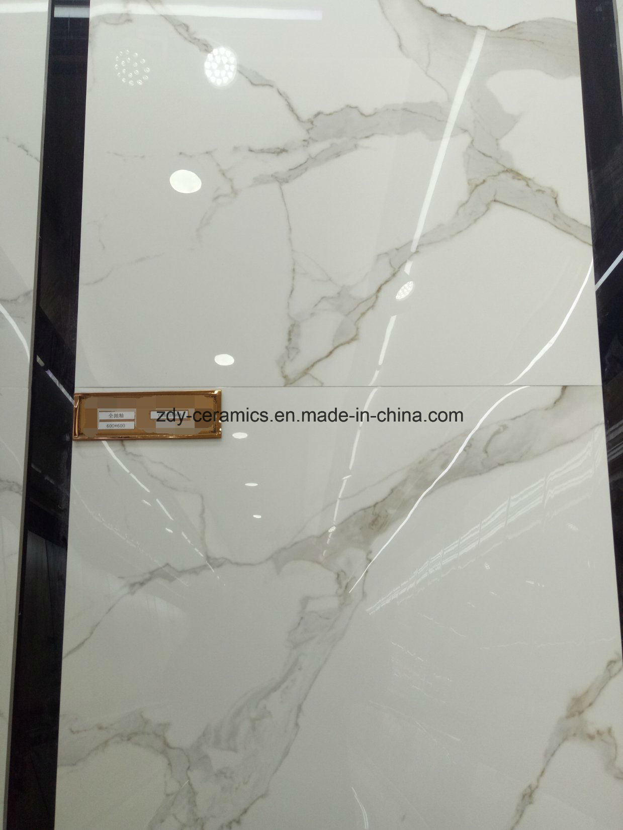 Building Material Karara White Full Polished Glazed Porcelain Stone Rustic Flooring Marble Foshan Wall Ceramics Tile