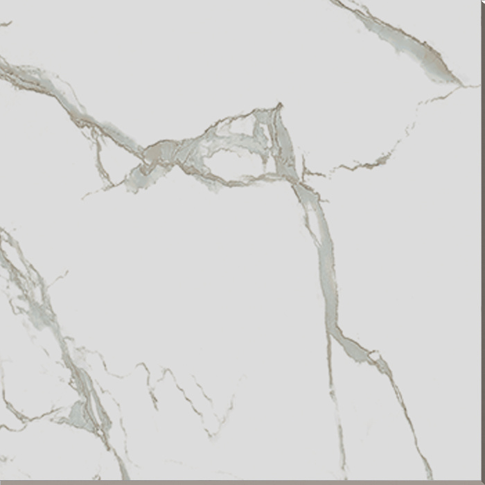 Building Marble Look Glazed Porcelain Snowflake White Floor Tiles