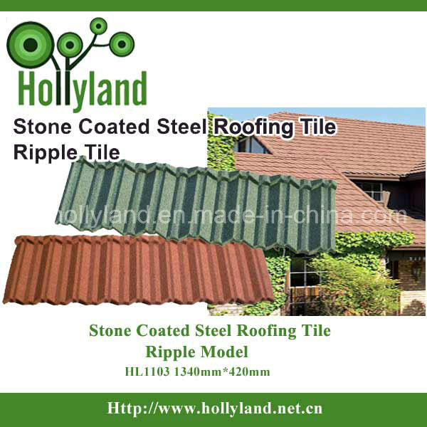 Stone Chips Coated Steel Tile (Ripple Tile)