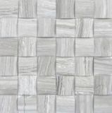 3D Grey Wood Grain Mosaic Tile for Interior/Exterior Projects