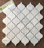 Carrera White Arabesque Pattern Marble Mosaic