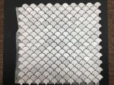 Italy Bianco Carrera White Marble Mini Fish Scale Mosaic Tile