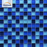 Poplar Dark Blue Square Shape Swimming Pool Tile Mosaic