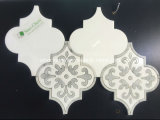 White and Grey Lantern Tile Marble Mosaic