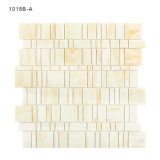 Classical Design Bathroom Wall Tiles Beige Stained Glass Mosaic