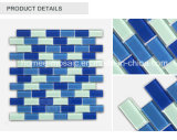 Blue Color Glossy Sea Glass Non-Slip Swimming Pool Mosaic Tiles