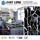 Customized Black Calacatta Aartificial Quartz Stone Wall Panel