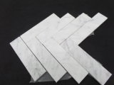 Natural White/Grey Marble Herringbone Mosaic Tiles for Kitchen/Bathroom Flooring