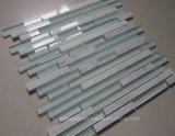 China White Crystal Glass Tile Strip Backsplash Glass Mosaic Tile