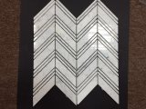 Carrara White Marble Large Chevron Mixed Small Chevron Design Flooring Tile