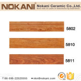 Brown Ceramic Wood Grain Floor Tile for Interior Design